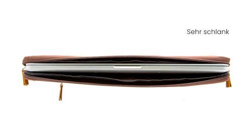 NEGOTIA Vintage Abbey - Laptoptasche 14 Zoll - MacBook Pro 14 Hülle - MacBook Hülle 14 Zoll laptophülle 14 Zoll - Braun – Bild 5