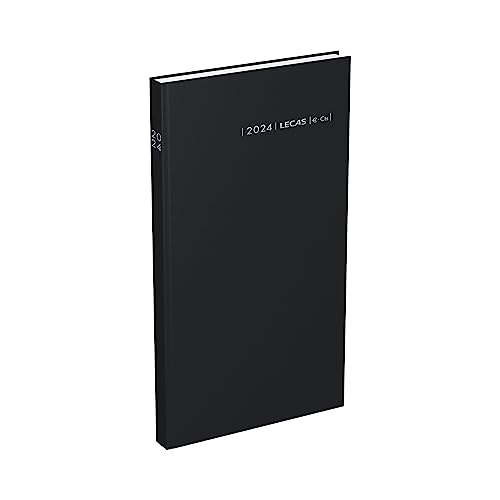 Agenda LECAS Civil Comptoir Euros-Centimes Année 2024 Journalier Format 15x27 cm Couverture Rigide Noire