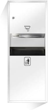 Commercial Stainless Steel Paper Towel Dispenser with Trash Can and Key Lock 1