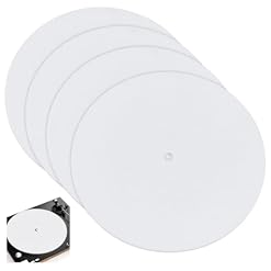 NBEADS 4 Pcs Tapis de Plateau Tournant, 30cm Feutre Tourne Disque 3mm Tapis Platine Tapis Tapis Vinyle Lecteur de Disque Tapis pour Les Lecteurs de Disques à Domicile, Blanc - Les Beatles, Paul McCartney, John Lennon, RIngo Starr, George Harrison