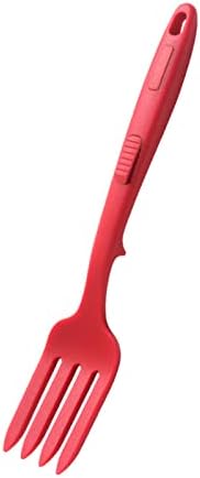 Flexible Silicone Salad Forks Set of 4 Red