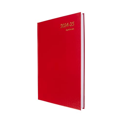 Collins Essential ESSA41M.15-2425 Agenda scolaire 1 jour par page pour étudiants et enseignants Rouge Format A4