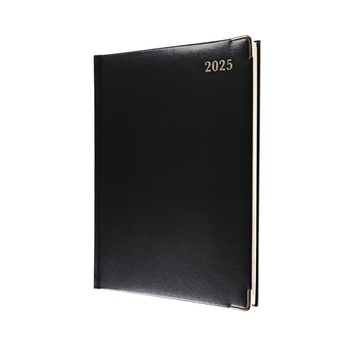 Collins Classic 2025 Diary for Professionals - Manager Week to View Business Planner (with Appointments) - Black - (1210V.99-25) - Premium Appointments Planner with Luxury PU Leather Cover