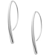 Skagen Women's Minimalist Silver, Rose Gold or Gold Tone Stainless Steel Drop Earrings