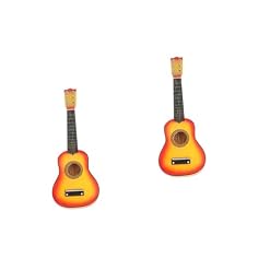 ibasenice 2 Pièces Jouet De Guitare pour Enfants Jouets De Guitare Électrique Guitare Enfant Petit Ukulélé Jouet Ukulélé Guitare Débutant pour Tout-Petit Jouet De Guitare Miniature en Bois - Les Beatles, Paul McCartney, John Lennon, RIngo Starr, George Harrison