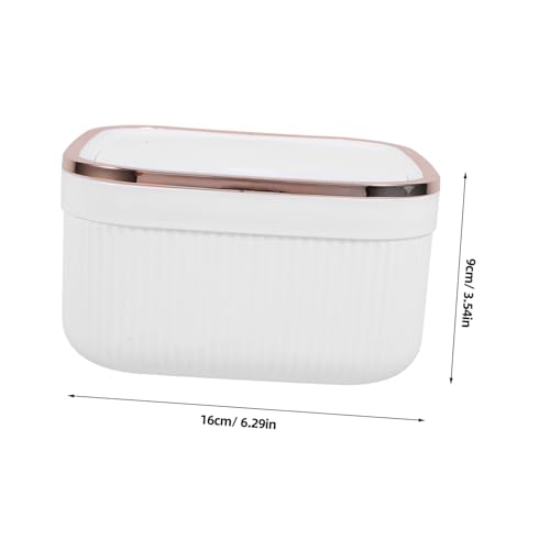 BUGUUYO Small Lidded Trash Can for Desktop Kitchen