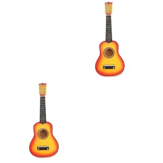 BESTonZON 2 Pièces Jouet De Guitare pour Enfants Petite Guitare pour Enfants Jouet Ukulélé Petit Ukulélé Jouet De Guitare Miniature Ukulélé Enfant en Bas Âge Ukulélé pour Enfants en Bois - Les Beatles, Paul McCartney, John Lennon, RIngo Starr, George Harrison