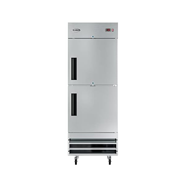   KoolMore-RIR-1D-SSHD-Commercial-Stainless-Steel-Reach-in-Refrigerator-with-Half-Door-Access-for-Restaurant-Cafe-and-Cold-Food-Storage-Large-23-Cu-Ft-Capacity-Heavy-Duty-Kitchen-Use-2-Silver