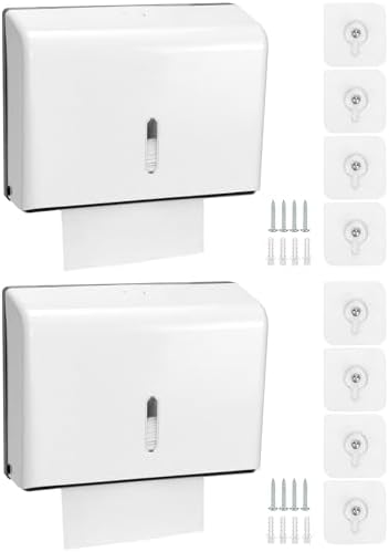 QWORK Wall-Mounted Paper Towel Dispenser Durable Multi-Fold Easy to Use