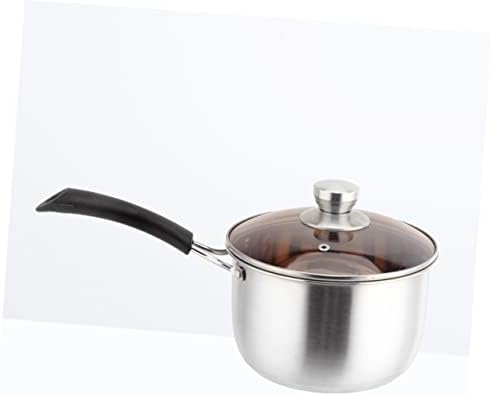Garneck 16cm Stainless Steel Stockpot with Glass Lid and Steam Hole
