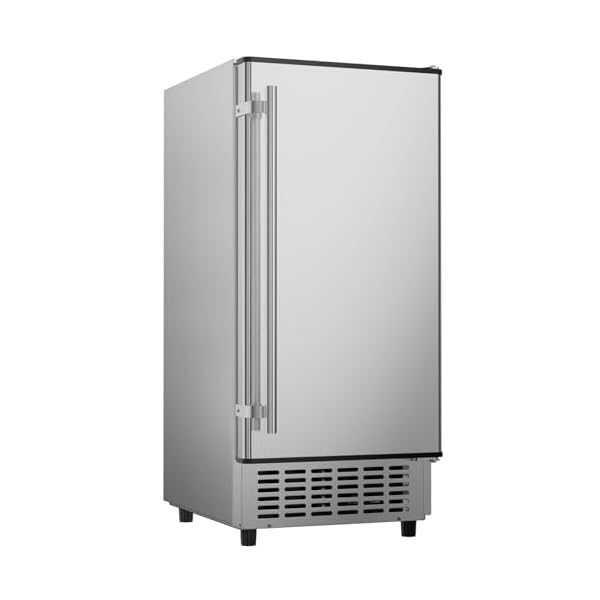 Coolake 15 inch wide under counter ice maker machine 80lbsday built in freestanding ice maker with 25lbs storage bin stainless steel self cleaning lcd panel under cabinet ice maker for home office  urban country home decor