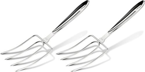 Sturdy Turkey Forks 1810 Stainless SteelERGONOMIC Kitchen Hacks Silver