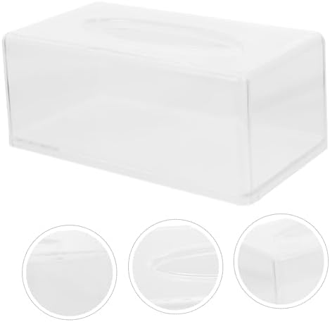 Homoyoyo Acrylic Tissue Box Lid Holder Compact Napkin Dispenser with Modern Design