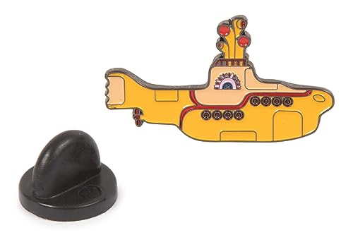 Gemelolandia – Twin : Épinglette élégante 2,5 x 4 cm dans la conception sous-marine jaune, pequeño, Laiton, Non applicable - Les Beatles, Paul McCartney, John Lennon, RIngo Starr, George Harrison Gemelolandia - Twin : Épinglette élégante 2,5 x 4 cm dans la conception sous-marine jaune, pequeño, Laiton, Non applicable
