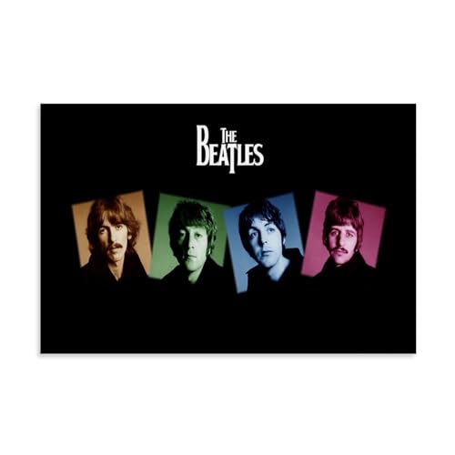 ITOMEN Poster décoratif sur toile du groupe des Beatles – Impression d’art moderne pour chambre à coucher – 60 x 90 cm - Les Beatles, Paul McCartney, John Lennon, RIngo Starr, George Harrison ITOMEN Poster décoratif sur toile du groupe des Beatles - Impression d'art moderne pour chambre à coucher - 60 x 90 cm