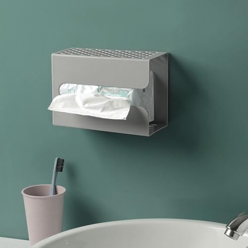 Hemoton Wall-Mounted Tissue Holder No Punch Dispenser for Bathroom Beyond