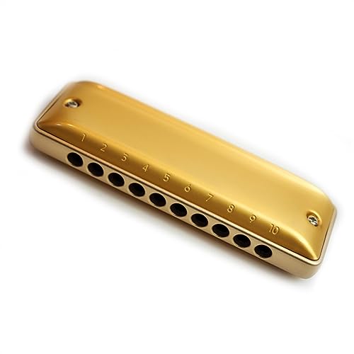 Harmonica pour étudiants Peigne En Aluminium Doré Couvercle En Acier Inoxydable 10 Trous Instrument De Musique Harmonica (Color : Minor Bb) - Les Beatles, Paul McCartney, John Lennon, RIngo Starr, George Harrison Harmonica pour étudiants Peigne En Aluminium Doré Couvercle En Acier Inoxydable 10 Trous Instrument De Musique Harmonica (Color : Minor Bb)