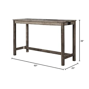 Best master furniture cd039 pub counter table grey  urban country home decor