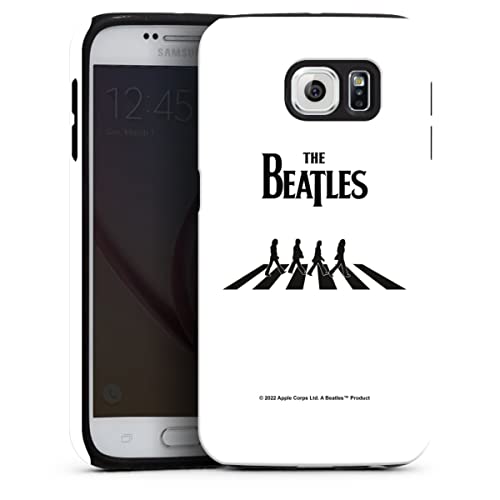 DeinDesign Coque Compatible avec Samsung Galaxy S6 Coque renforcée Coque Antichoc The Beatles Abbey Road Musique - Les Beatles, Paul McCartney, John Lennon, RIngo Starr, George Harrison DeinDesign Coque Compatible avec Samsung Galaxy S6 Coque renforcée Coque Antichoc The Beatles Abbey Road Musique