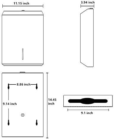 Durable stainless steel towel dispenser with lock high capacity for commercial use
