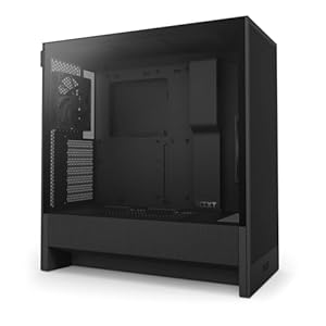 NZXT H5 Flow 2024 – Compact ATX Mid-Tower PC Gaming Case – High Airflow – 2 x 120mm Fans Included – 360mm Front & 240mm Top Radiator Support – Cable Management System – Tempered Glass – Black