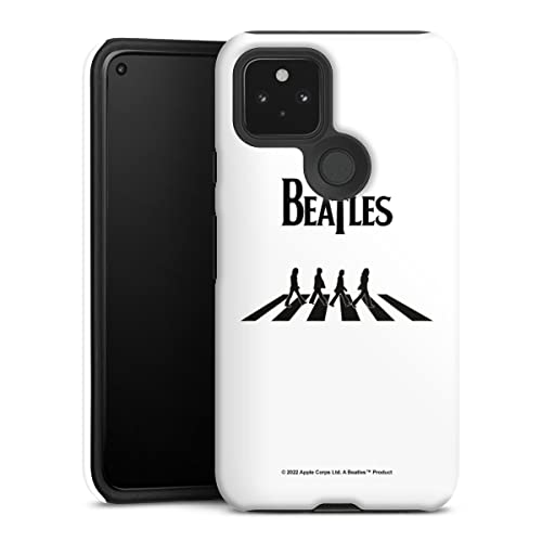 DeinDesign Coque Compatible avec Google Pixel 5 Coque renforcée Coque Antichoc The Beatles Abbey Road Musique - Les Beatles, Paul McCartney, John Lennon, RIngo Starr, George Harrison DeinDesign Coque Compatible avec Google Pixel 5 Coque renforcée Coque Antichoc The Beatles Abbey Road Musique