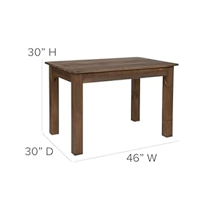 Merricklanerusticbrownsolidwooddiningtablekitchentablewithsquarelegsfarmhousediningtable46x30seats4rusticfinishforindoororoutdooruse Urban Country Home Decor Merrick lane rustic brown solid wood dining table kitchen table with square legs farmhouse dining table 46 x 30 seats 4 rustic finish for indoor or outdoor use urban country home decor