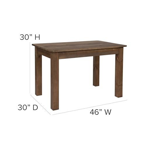 Merricklanerusticbrownsolidwooddiningtablekitchentablewithsquarelegsfarmhousediningtable46x30seats4rusticfinishforindoororoutdooruse Urban Country Home Decor Merrick lane rustic brown solid wood dining table kitchen table with square legs farmhouse dining table 46 x 30 seats 4 rustic finish for indoor or outdoor use urban country home decor