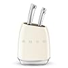 Smeg stainless steel knife block set  urban country home decor