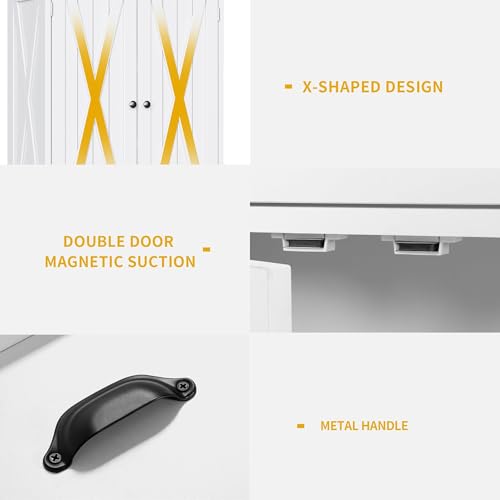 DWVO-72-Tall-Farmhouse-Kitchen-Pantry-with-Adjustable-Shelves-Wood-Kitchen-Storage-Cabinets-with-Doors-Drawer-Freestanding-Cupboard-for-for-Kitchen-Dining-Room-Living-Room-White DWVO 72 Tall Farmhouse Kitchen Pantry with Adjustable Shelves Wood Kitchen Storage Cabinets with Doors Drawer Freestanding Cupboard for for Kitchen Dining Room Living Room White