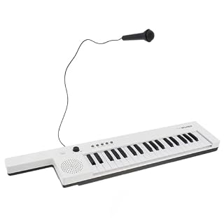 Mini 37 Touches Guitare Forme Orgue Clavier Piano Avec Sangle Microphone Cadeau Musical(White) - Les Beatles, Paul McCartney, John Lennon, RIngo Starr, George Harrison