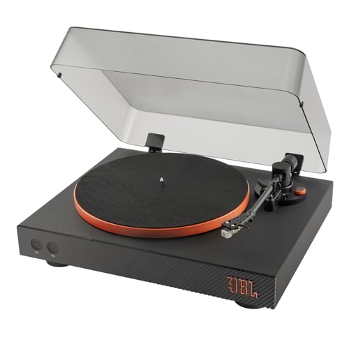 JBL Spinner BT, Bluetooth AptX-HD Record and Vinyl Player for Speakers and Headphones, in Black/Orange - Les Beatles, Paul McCartney, John Lennon, RIngo Starr, George Harrison JBL Spinner BT, Bluetooth AptX-HD Record and Vinyl Player for Speakers and Headphones, in Black/Orange