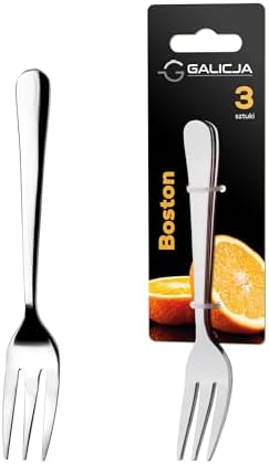 GALICJA Boston 3-Piece Cake Fork Set Design Elegant Langlebiges Material