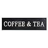 Synovana Coffee and Tea Sign Rustic Metal Coffee Bar Accessories Wall Art Sign Hanging Coffee Sign for Kitchen Wall Decor 358 x 98 x 04