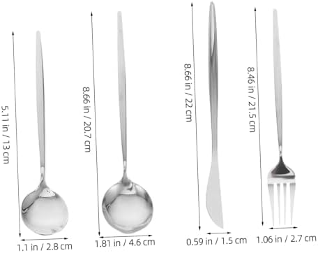 GARVALON Gold Plated Fork Set 5pc Elegant Stainless Steel