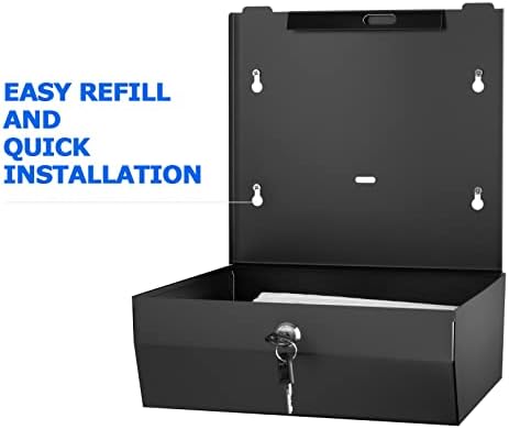 Wall-Mounted Stainless Steel Tissue Holder - Quick-Access Matte Black