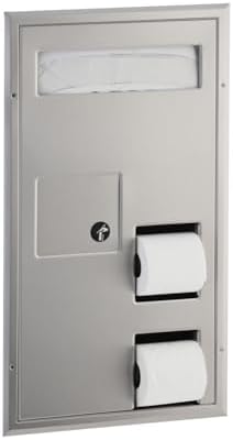 Bobrick B35715 - ClassicSeries Partition-Mounted Toilet Seat Cover Dispenser