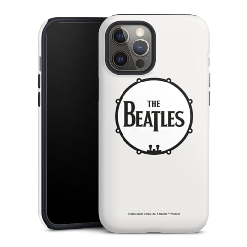 DeinDesign Coque Compatible avec Apple iPhone 12 Pro Coque renforcée Coque Antichoc The Beatles Rock ‘n’ Roll Logo - Les Beatles, Paul McCartney, John Lennon, RIngo Starr, George Harrison DeinDesign Coque Compatible avec Apple iPhone 12 Pro Coque renforcée Coque Antichoc The Beatles Rock 'n' Roll Logo