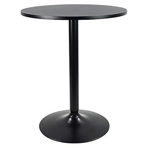 KKTONER Round Bar Table 236 Inch Top for Cocktail Bar Pub Dining Bistro 287H Black