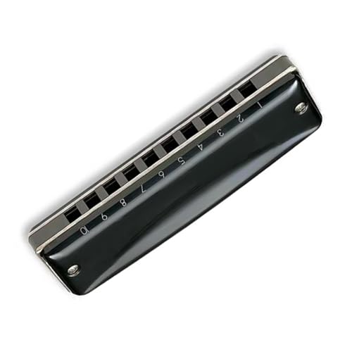 Magnifique instrument de harpe diatonique noir à 10 trous, harmonica bleu, pas Standard Débutant Harmonica (Color : F) - Les Beatles, Paul McCartney, John Lennon, RIngo Starr, George Harrison Magnifique instrument de harpe diatonique noir à 10 trous, harmonica bleu, pas Standard Débutant Harmonica (Color : F)