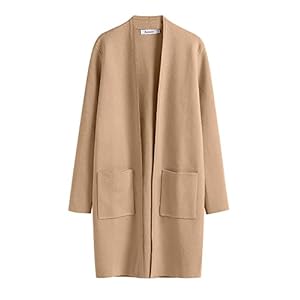 ANRABESS Cardigan Sweater for Women Casual 2025 Fall Fashion Coat Long Sleeve Open Front Knit Coatigan Outwear