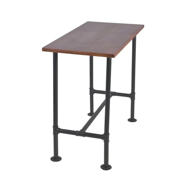   Industrial-413inch-Height-Bar-Table-Vintage-Pipe-Design-Bistro-Table-Rustic-Kitchen-Dining-Breakfast-Desk-Farmhouse-Office-Computer-Desk-Wooden-Top-Pub-Coffee-Table