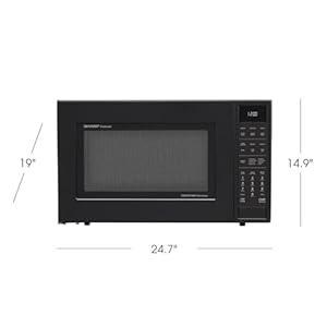 Sharp SMC1585BB 1.5 cu. ft. Microwave Oven with Convection Cooking Auto Defrost Popcorn and beverage settings and 10 Cooking Power Levels in Sharp SMC1585BB 15 cu ft Microwave Oven with Convection Cooking Auto Defrost Popcorn and beverage settings and 10 Cooking Power Levels in