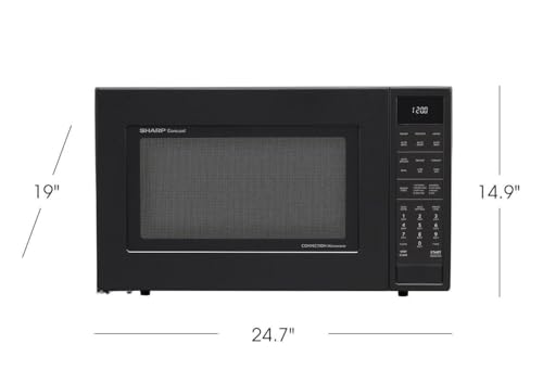 Sharp-SMC1585BB-15-cu-ft-Microwave-Oven-with-Convection-Cooking-Auto-Defrost-Popcorn-and-beverage-settings-and-10-Cooking-Power-Levels-in Sharp SMC1585BB 15 cu ft Microwave Oven with Convection Cooking Auto Defrost Popcorn and beverage settings and 10 Cooking Power Levels in