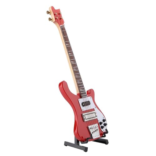Mini Ornements D’instruments De Musique Réplique De Guitare Basse Miniature Rouge De 20 Cm De Haut Avec Support Et Étui Modèle D’instrument De Musique Ornements Cadeau - Les Beatles, Paul McCartney, John Lennon, RIngo Starr, George Harrison Mini Ornements D'instruments De Musique Réplique De Guitare Basse Miniature Rouge De 20 Cm De Haut Avec Support Et Étui Modèle D'instrument De Musique Ornements Cadeau