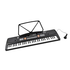 Clavier Électronique Orgue électronique 61 touches Piano électrique Clavier électronique de musique numérique noir avec microphone - Les Beatles, Paul McCartney, John Lennon, RIngo Starr, George Harrison