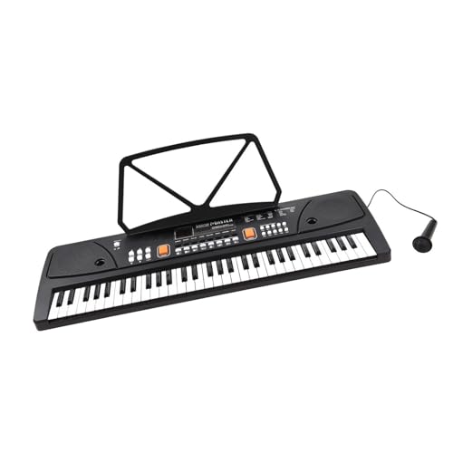 Clavier Électronique Orgue électronique 61 touches Piano électrique Clavier électronique de musique numérique noir avec microphone - Les Beatles, Paul McCartney, John Lennon, RIngo Starr, George Harrison Clavier Électronique Orgue électronique 61 touches Piano électrique Clavier électronique de musique numérique noir avec microphone
