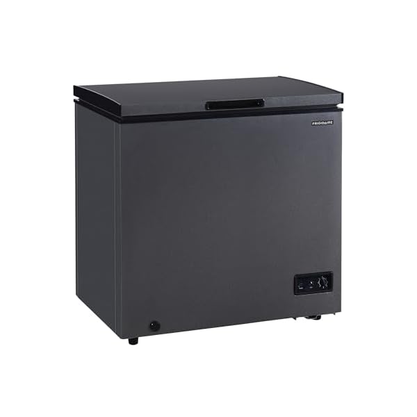 Frigidaire efrf70136com chest deep freezer 7 cu ft capacity granita rugged design adjustable thermostat removable vinyl coated wire basket easy defrost drain  urban country home decor