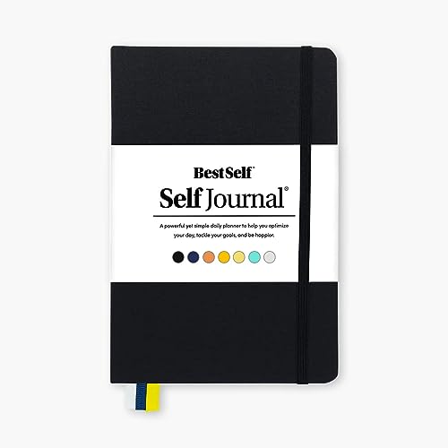 Self Journal by BestSelf — Undated 13-Week Planning, Productivity and Positivity System for Max Achievement and Goal Success — Track Gratitude, Habits and Goals Daily and Weekly (Black)
