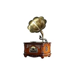 Gramophone, Bronze Vintage Classique Rétro Antique Phonographe Gramophone Tourne-Disque Vinyle Haut-parleurs Stéréo Décoration De La Maison Système De Contrôle - Les Beatles, Paul McCartney, John Lennon, RIngo Starr, George Harrison